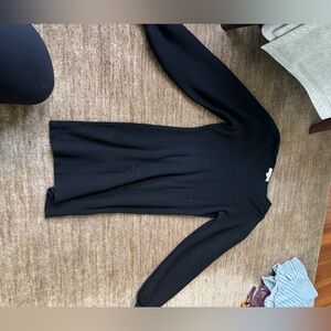 Francesca's Collections Black Ribbed Mini Dress